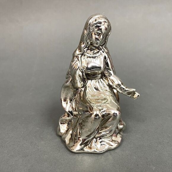 Home for the Holidays Porcelain Nativity Mary Figure Replacement Silver-tone - Picture 1 of 5